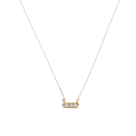 Tiny Baguette Bar Necklace