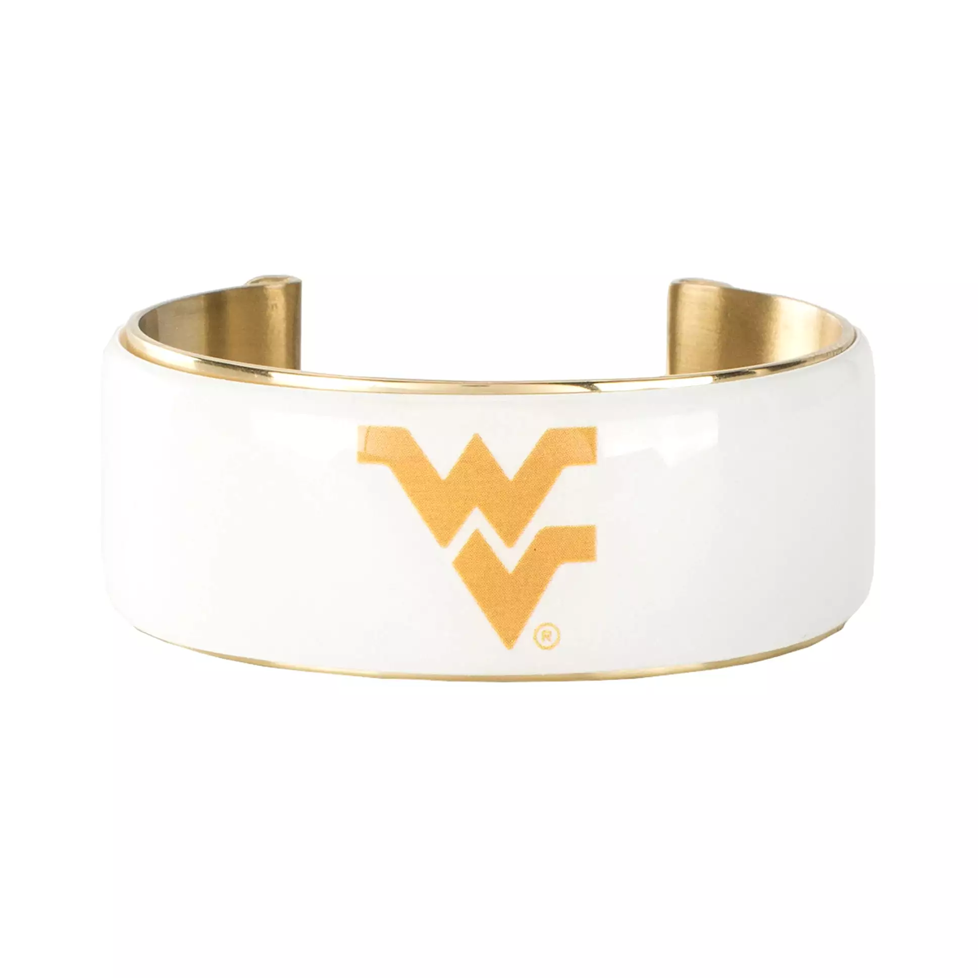 West Virginia University Art Deco 1.0 Gold Cuff