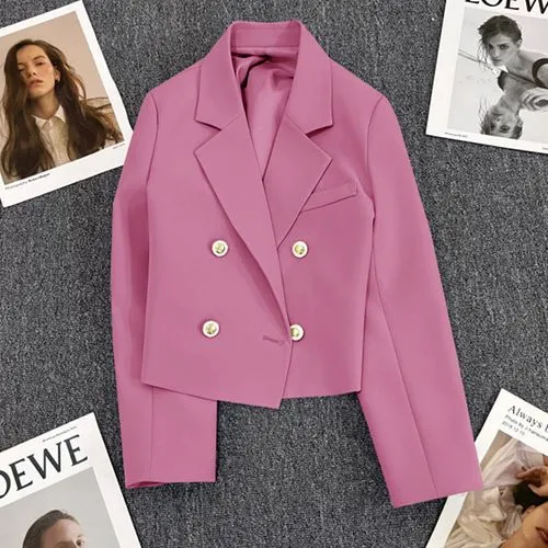 Women's Blazer Long Sleeve Blazers Pocket Casual Solid Color