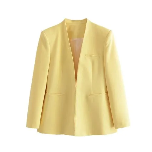 Women's Coat Long Sleeve Blazers Business Solid Color