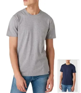 Wrangler 2 Pack Short Sleeve T-Shirt Grey/Blue