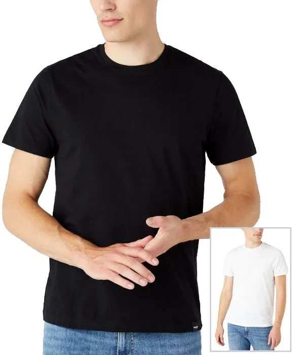 Wrangler 2 Pack Short Sleeve T-Shirt White/Black