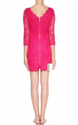 Zarita Lace Dress Fuchsia