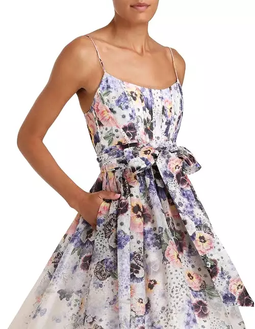 ZIMMERMANN Tama Corset Midi Dress