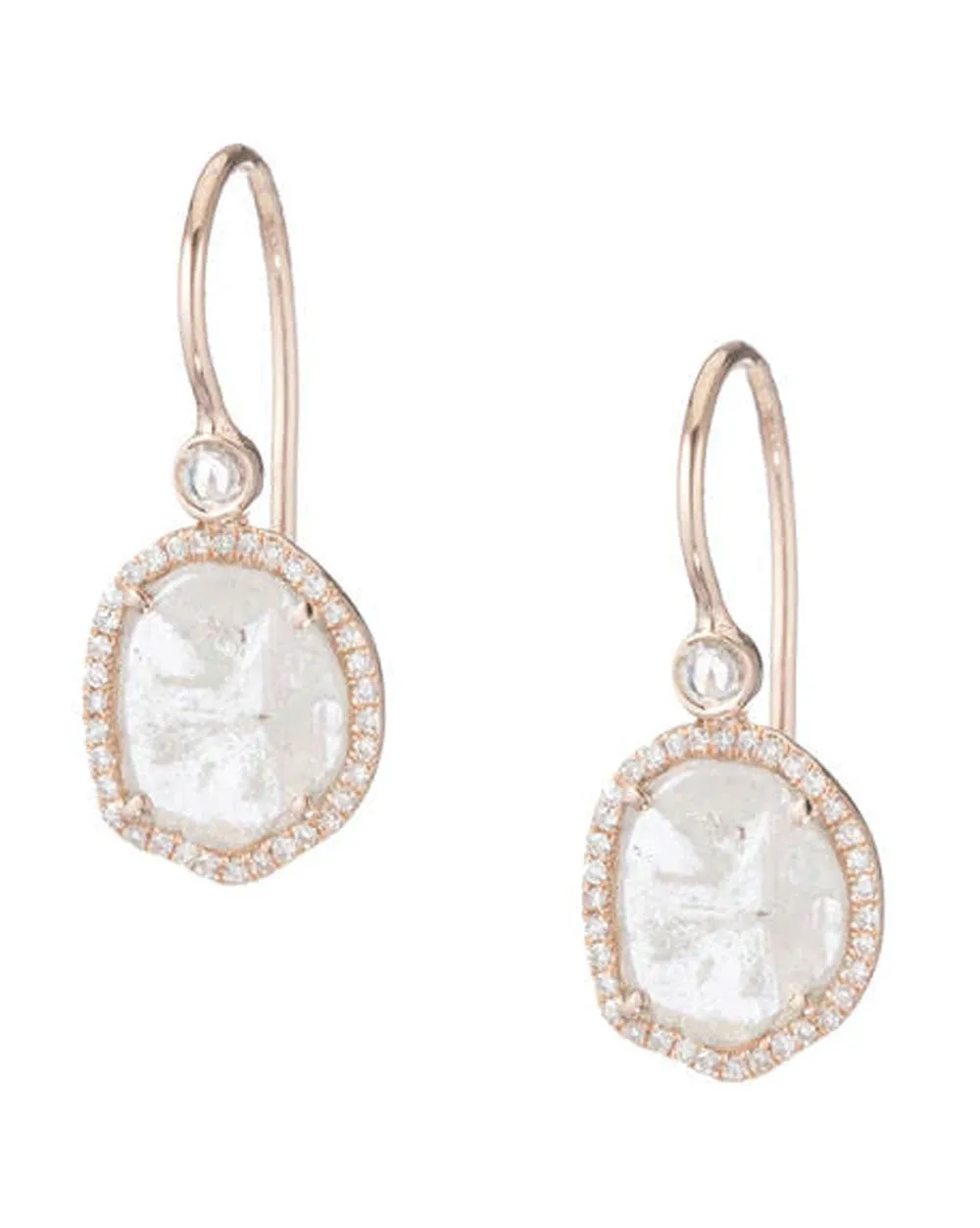 Zoe Sliced Diamond Drop Earrings